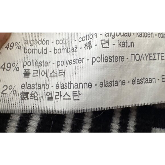 2/$30 ZARA Trafaluc Medium Black & White Striped Turtleneck Long Sleeve Top - Picture 10 of 15